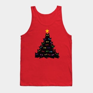 Black cats Christmas tree Tank Top